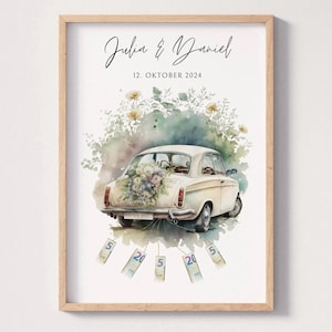 Geldgeschenk Hochzeitsauto Brautpaar Hochzeitsgeschenk personalisiert Geschenk Geld Gutschein Karte Idee Hochzeit Geschenkidee PDF Download