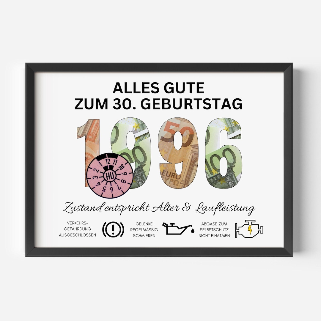 Geldgeschenk 30 Geburtstag Mann