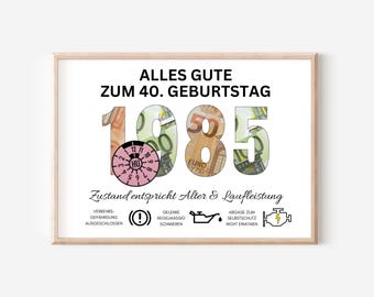 Lustige Warnweste 40 Jahre Geburtstag - Neongrün Mit Sprüchen Für Männer & Frauen