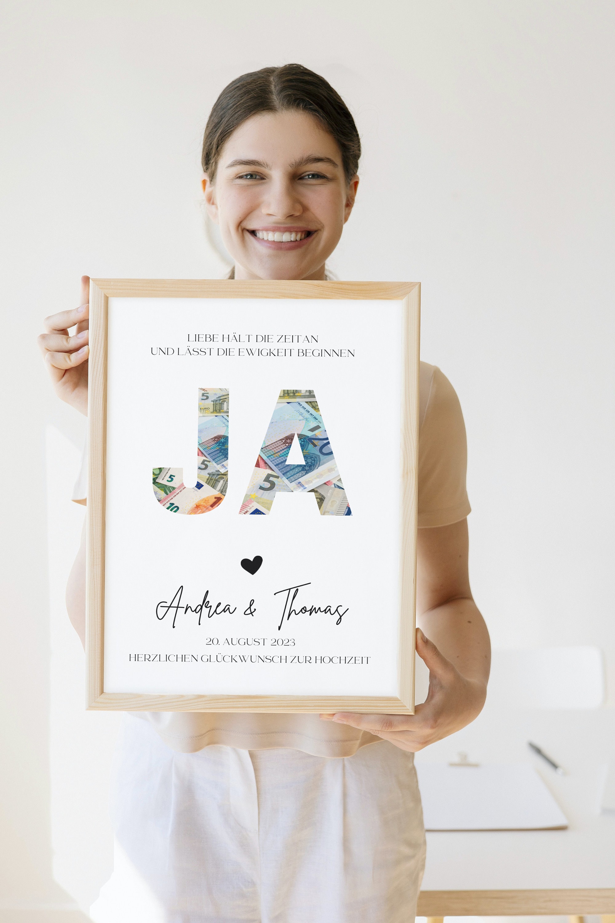 Geldgeschenk Hochzeit JA Personalisiert DIY Etsy.de