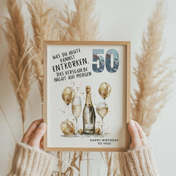 Geschenkset Zum 50. Geburtstag Für Frauen – Inkl. Tasse, Socken, Kerze & Make-up-Tasche, Humorvoll & Stylisch