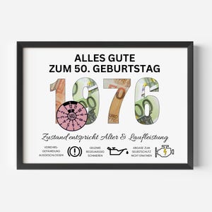 Geldgeschenk 50. Geburtstag Mann sofort Download Geschenk Geburtstag Geld lustig DIY Geburtstagsgeschenk I PDF Download selber ausdrucken Bild 1
