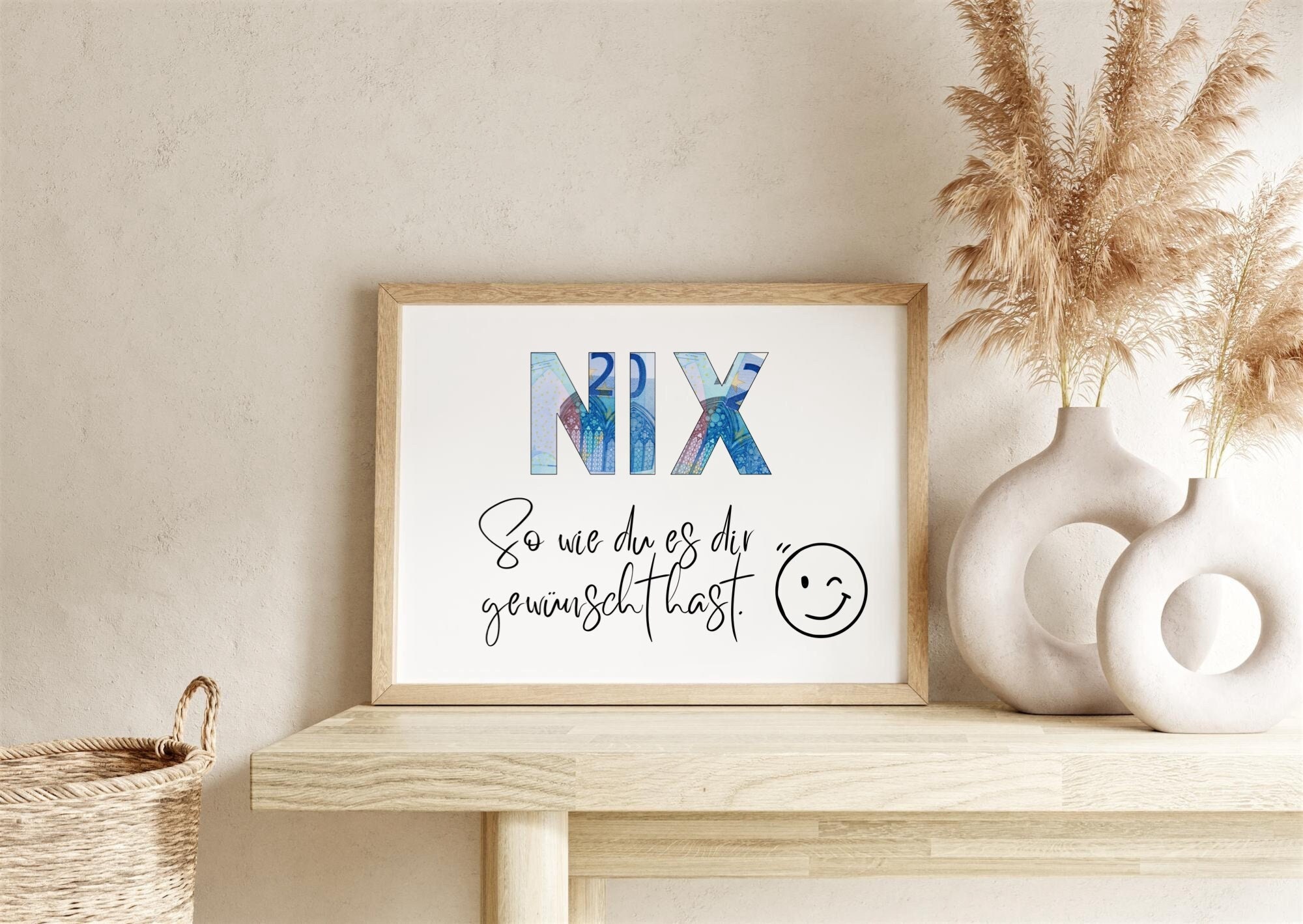 NIX Nothing money gift birthday Christmas money wrapping I DIY Christmas gifts gift idea crafting I Birthday gift download
