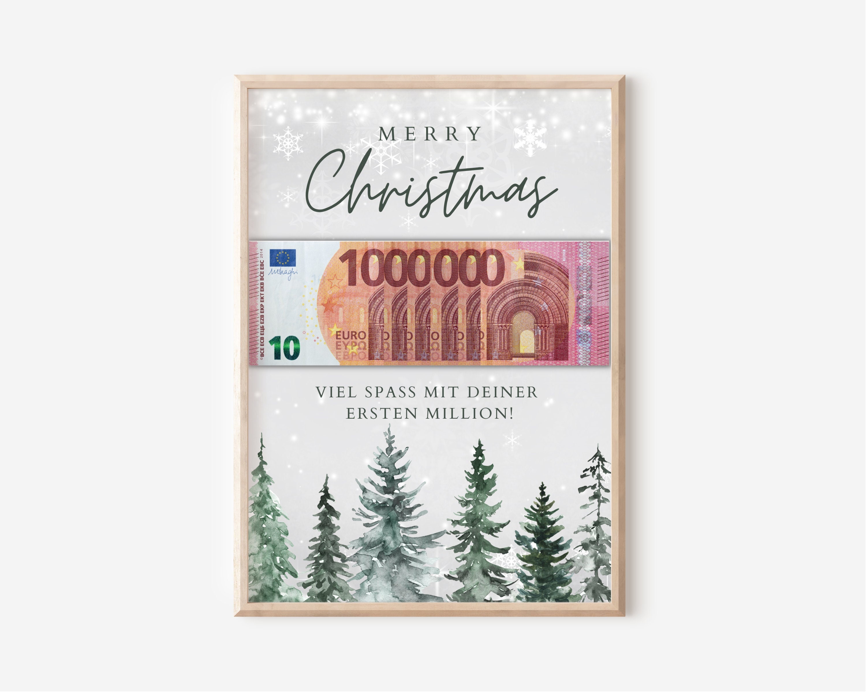 Produktbild von Weihnachtsgeschenk Geldumschlag Weihnachts Geld Geschenk Umschlag - 10 Fächer Für Bargeld & Gutscheine 10-Fach Geldhalter
