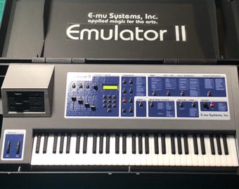 Miniature Emulator Emu II Digital Sampler in its Mini Flightcase Scale 1/6