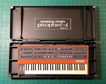 Miniature Sequential Circuits Prophet-5 (Rev 1) Analog Synthesizer in Mini Flightcase