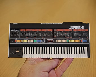Miniature Roland JUPITER 8 Synthesizer: 1/6 Scale Collectible with Flightcase