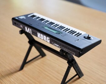 Miniature KORG M1 Synthesizer: 1/6 Scale Collectible With