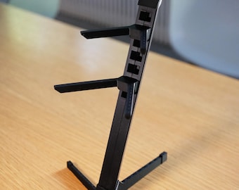 Miniature Synthesizer Stand: Adjustable 2-Tier Monopod, 1/6 Scale