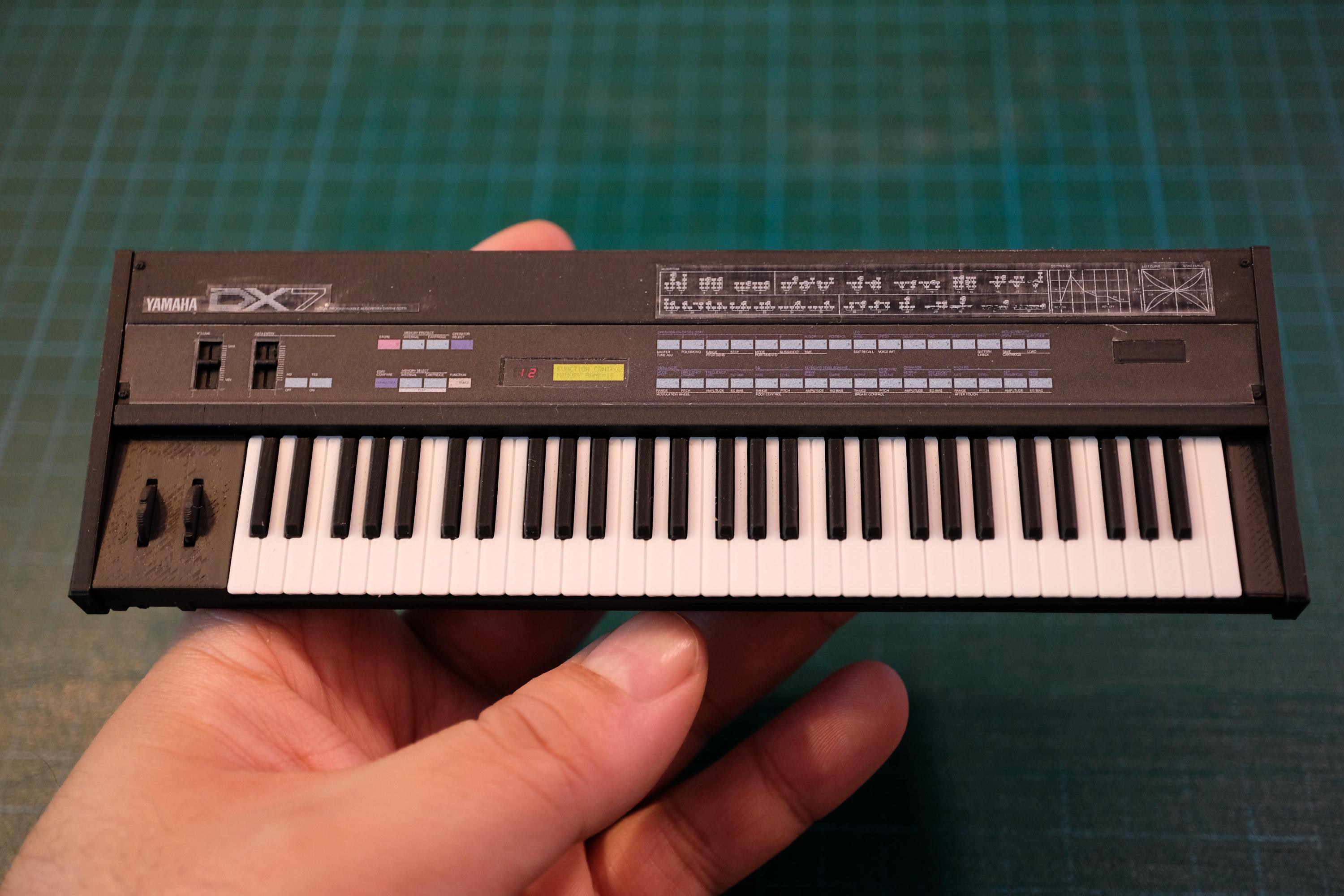 Miniature Yamaha DX7 FM Synthesizer: 1/6 Scale Collectible With