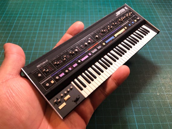 Miniature Roland JUPITER 6 Synthesizer: 1/6 Scale Collectible With