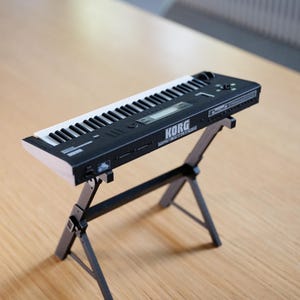 Mini Korg Wavestation Synthesizer: 1/6 Scale Collectible with Flightcase