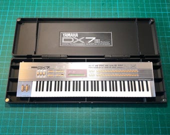 Miniature Yamaha DX7 II Centennial Synthesizer: 1/6 Scale Collectible with Flightcase
