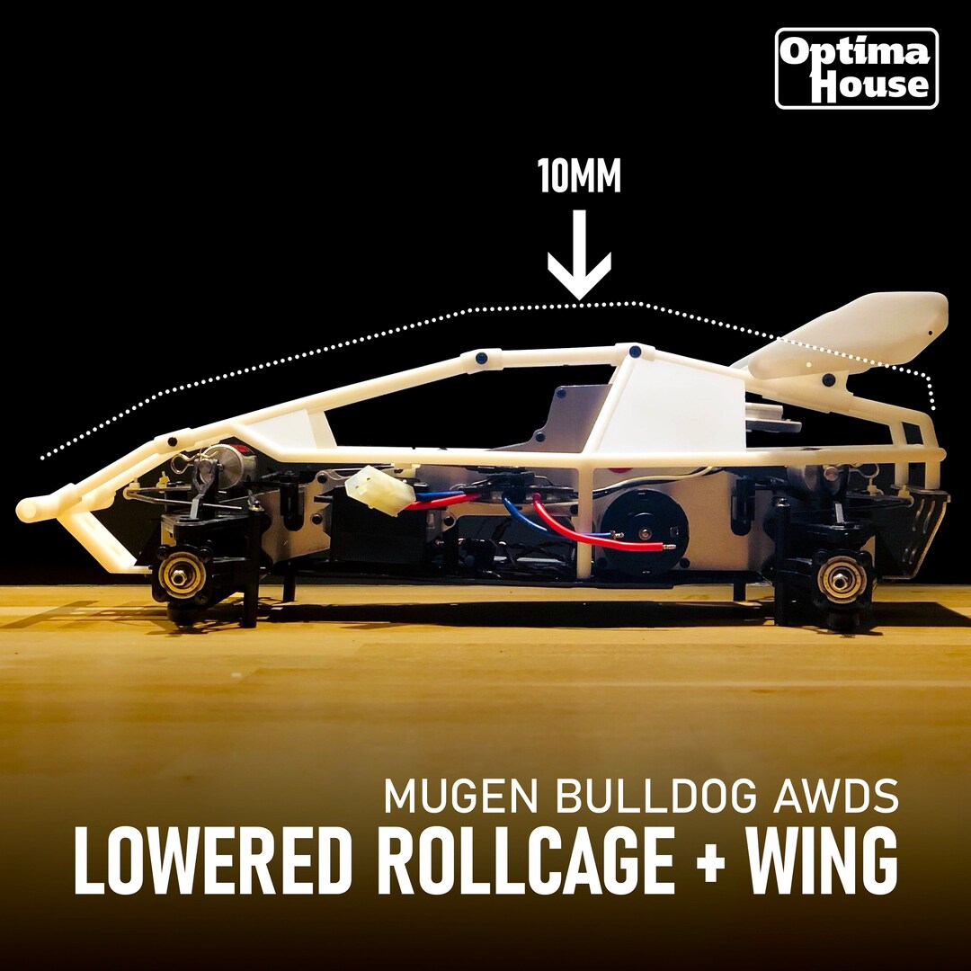 無限ブルドック MUGEN BULLDOG AWDS タフレジン製レプリカボディ MUGEN BULLDOG AWDS Rollcage Pipeframe Body Replica (3D Printed