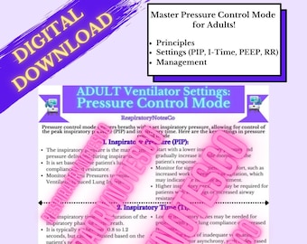 Mechanical Ventilation Study Guide | Respiratory Therapy (Digital Download)
