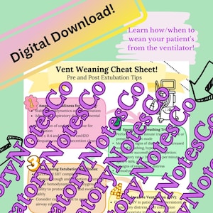 Ventilator Weaning Study Guide | Cheat Sheet for Respiratory Therapists Notes & Nurse Students | Doctors