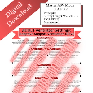 Mechanical Ventilation Study Guide | Respiratory Therapy Cheat Sheet for Respiratory Therapist Students | ASV Mode