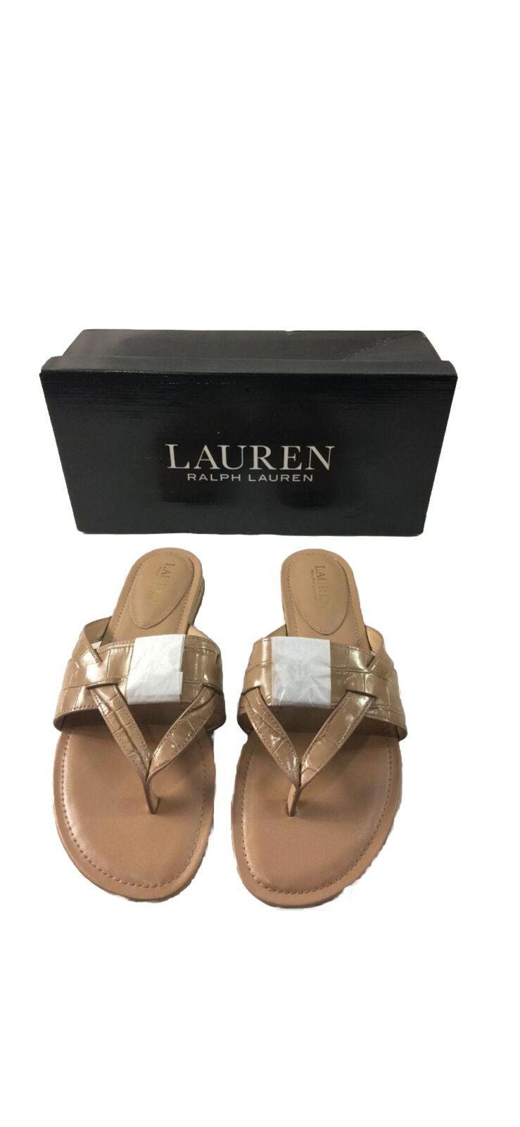 Ralph lauren men's leather flip flops sales