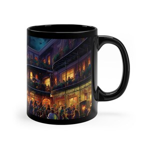 New Orleans Mug, City In Louisiana Mug, Mardi Gras Party, Travel Souvenir, 11oz Large Ceramic Coffee Mug, Cityscape Tea Cup, Going Away Gift image 3