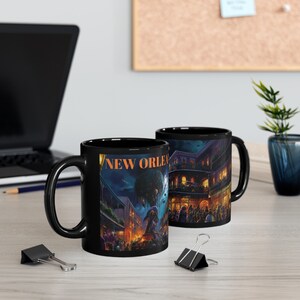 New Orleans Mug, City In Louisiana Mug, Mardi Gras Party, Travel Souvenir, 11oz Large Ceramic Coffee Mug, Cityscape Tea Cup, Going Away Gift image 5