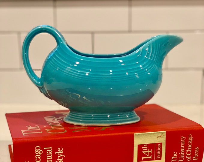 Rare Retro Turquoise Fiesta Gravy Boat Made in USA Pre1969 Etsy