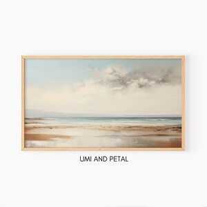 Abstract Seaside Landscape Samsung Frame TV Art, Instant Digital Download, Still Nature TV Art, 16:9 Screensaver, Coastal Ocean TV Art