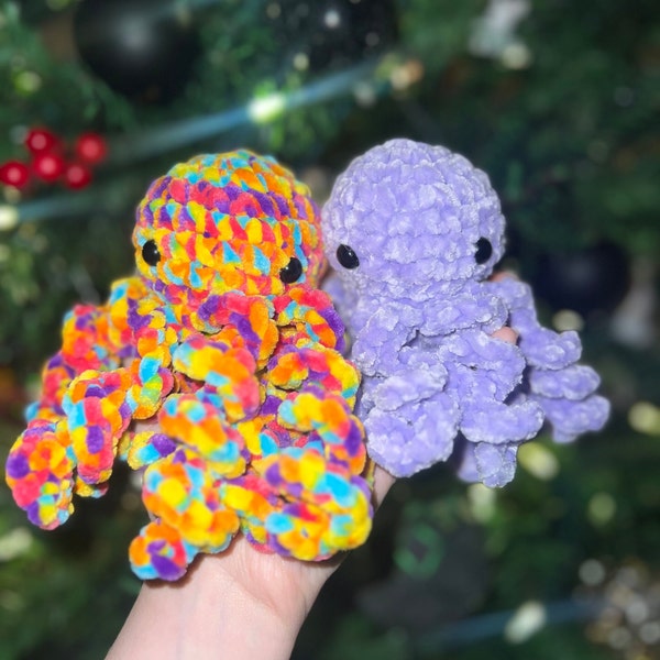 Crocheted Octopus Plushie Handmade Small Octopus - Christmas Stocking Stuffer