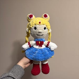 Sailor moon crochet plushie anime sailor moon toy, anime stuffed animal, soft plushie doll sailor moon