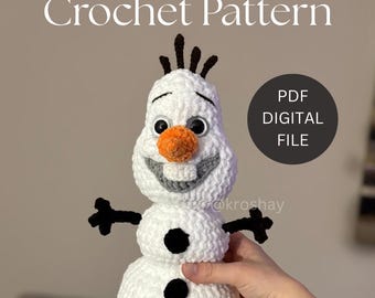 Olaf Crochet Pattern: Frozen Amigurumi Plush Toy (PDF Pattern)