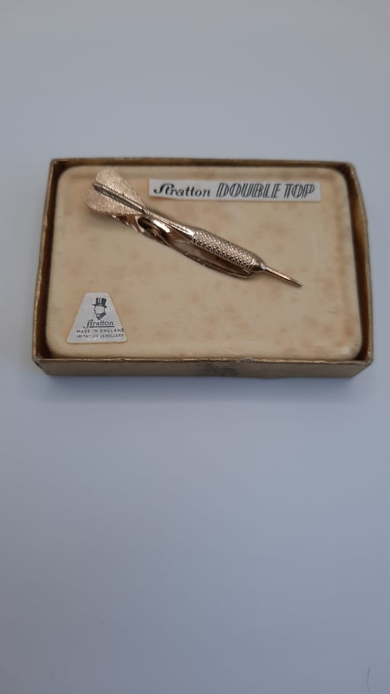 Vintage Stratton Nippy Clip Darts Tie Pin 'Double 
