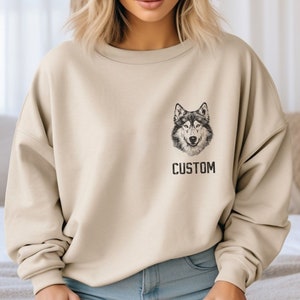 Personalized Siberian Husky Sweatshirt, Custom Husky Sweatshirt, Husky Mom Sweatshirt, Husky Dad Sweatshirt, Husky Unisex Sweatshirt