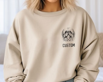 Sudadera pequinés personalizada, sudadera pequinés personalizada, sudadera de mamá pequinés, sudadera de papá pequinés, regalos de amante pequinés