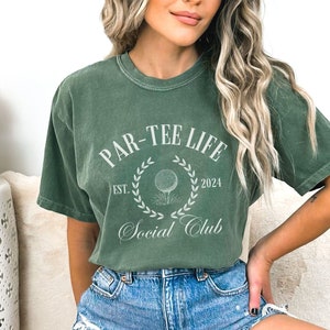 Par Tee Life Social Club Shirt, Masters Golf Tournament Graphic Tee, Golfer Clothing, Golfing Apparel, Gift for Golfer, Golf Gifts for Her