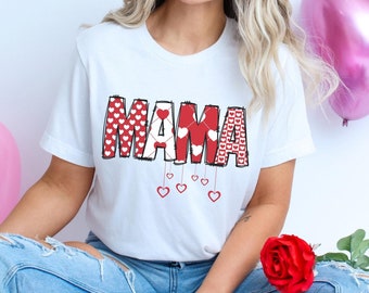 Mama Valentine Sweatshirt, Valentines Day Shirt, Mama Valentine Shirt, Mama Shirt, Valentine Sweatshirt Womens, Valentine's Day Pink Shirt