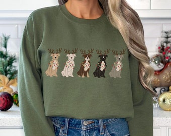 Christmas Dog Sweatshirt, Dog Owner Christmas Gift, Pitbull Christmas Shirt, Pitbull Mom Gift, Christmas Crewneck, Holiday Sweater, Xmas Tee