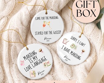 Personalized Mahjong Group Gift, Funny Mahjong Ornament, Mahjong Party Favor, Mahjong Gift Ideas, Mahjong Presents, Mahjong Team Gift