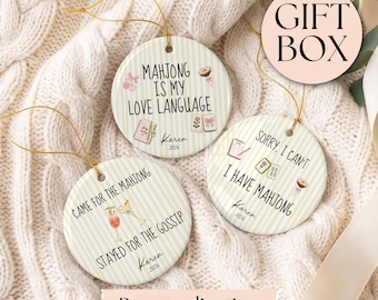 Personalized Mahjong Group Gift, Funny Mahjong Ornament, Mahjong Party Favor, Mahjong Gift Ideas, Mahjong Presents, Mahjong Team Gift