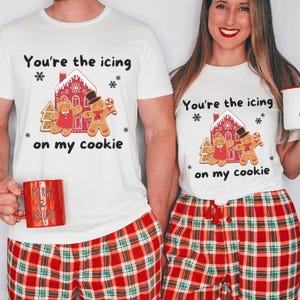 Gingerbread Couple Matching Christmas Shirts, Cookies Couple Christmas Sweatshirt, Adult Xmas Couple Sweaters, Funny Ugly Sweater Party Tees