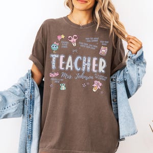 Personalized Teacher Name Shirt, Comfort Colors® Shirt, Custom Teacher Appreciation Gift, Back to School T-Shirt,Teacher Team Matching Shirt
