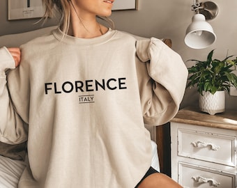 Bluza z Florencji, Bluza z Florencji we Włoszech, Modna bluza, Wakacyjna wycieczka do Włoch, Bluza w minimalistycznym stylu Florencji, Sweter podróżny