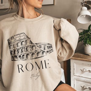 Rome Sweatshirt, Rome Italy Sweatshirt, Trendy Sweatshirt, Italy Vacation Trip, Rome Elegant Minimalist Style Sweatshirt, Travel Sweatshirt