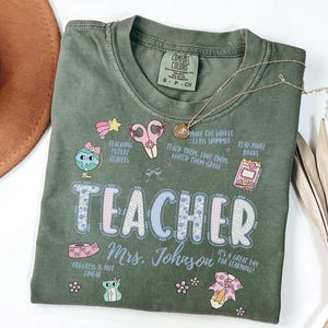Personalized Teacher Name Shirt, Comfort Colors® Shirt, Custom Teacher Appreciation Gift, Back to School T-Shirt,Teacher Team Matching Shirt