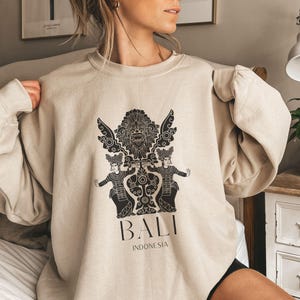 Bali Sweatshirt, Bali Indonesia Sweatshirt, Trendy Sweatshirt, Indonesia Vacation Trip, Bali Minimalist Style Sweatshirt, Travel Sweater, 1