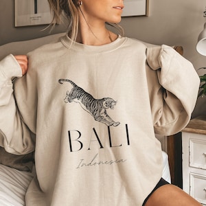 Bali Sweatshirt, Bali Indonesia Sweatshirt, Trendy Sweatshirt, Indonesia Vacation Trip, Bali Minimalist Style Sweatshirt, Travel Sweater, 5