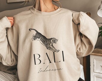 Sweat-shirt Bali, Sweat-shirt Indonésie, Sweat-shirt tendance, Voyage en Indonésie, Sweat-shirt style minimaliste Bali, Pull de voyage, 5