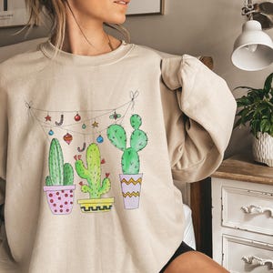 Mexican Christmas Tree Sweatshirt, Cactus Shirt, Mexican Christmas Tree, Culture Christmas Sweatshirt, Navidad Shirt, Arbol Navideño