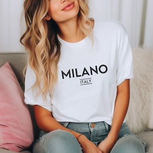 Milano Italy Shirt, Trendy Italian Fashion Shirt, Italy Vacation Trip, Milano Elegant Minimalist Style Shirt, European Fashion T-Shirt