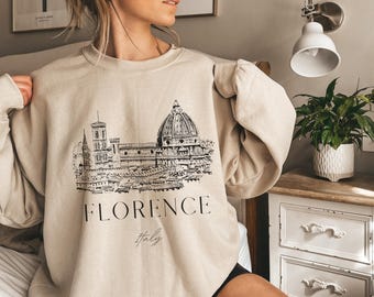 Florence Sweatshirt, Florence Italy Sweatshirt, Trendy Sweatshirt, Italy Vacation Trip, Florence Minimalist Style Sweatshirt, Travel Sweater