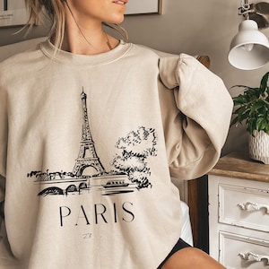 Paris Sweatshirt, Paris France Sweatshirt, Tour Eiffel Sweatshirt, Trendy Sweatshirt, France Vacation Trip, Paris Minimalist Style Sweater