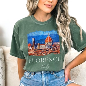 Florence Comfort Colors® Shirt, Europe Trip Shirt, Italy Firenze Tee, Vacation Gift Shirt, Florence Italy Travel Tee, Florence Vacation Gift